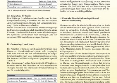 Artikel: Homöopathie und Biologische Krebsbehandlung in der Praxis von Dr. Oettmeier und Dr. Uwe Reuter, Seite 3