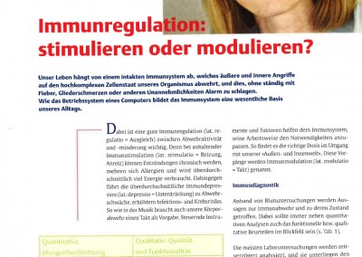 Artikel: Immunregulation stimulieren oder modulieren, Seite 1
